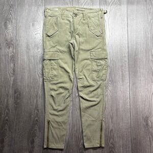 Denim & Supply Ralph Lauren Mens 29 Olive Green Slim Ankle Zip Cargo Pants